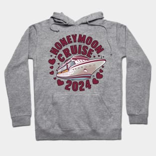 Honeymoon Cruise Trip 2024 Couple Husband Wife Hoodie